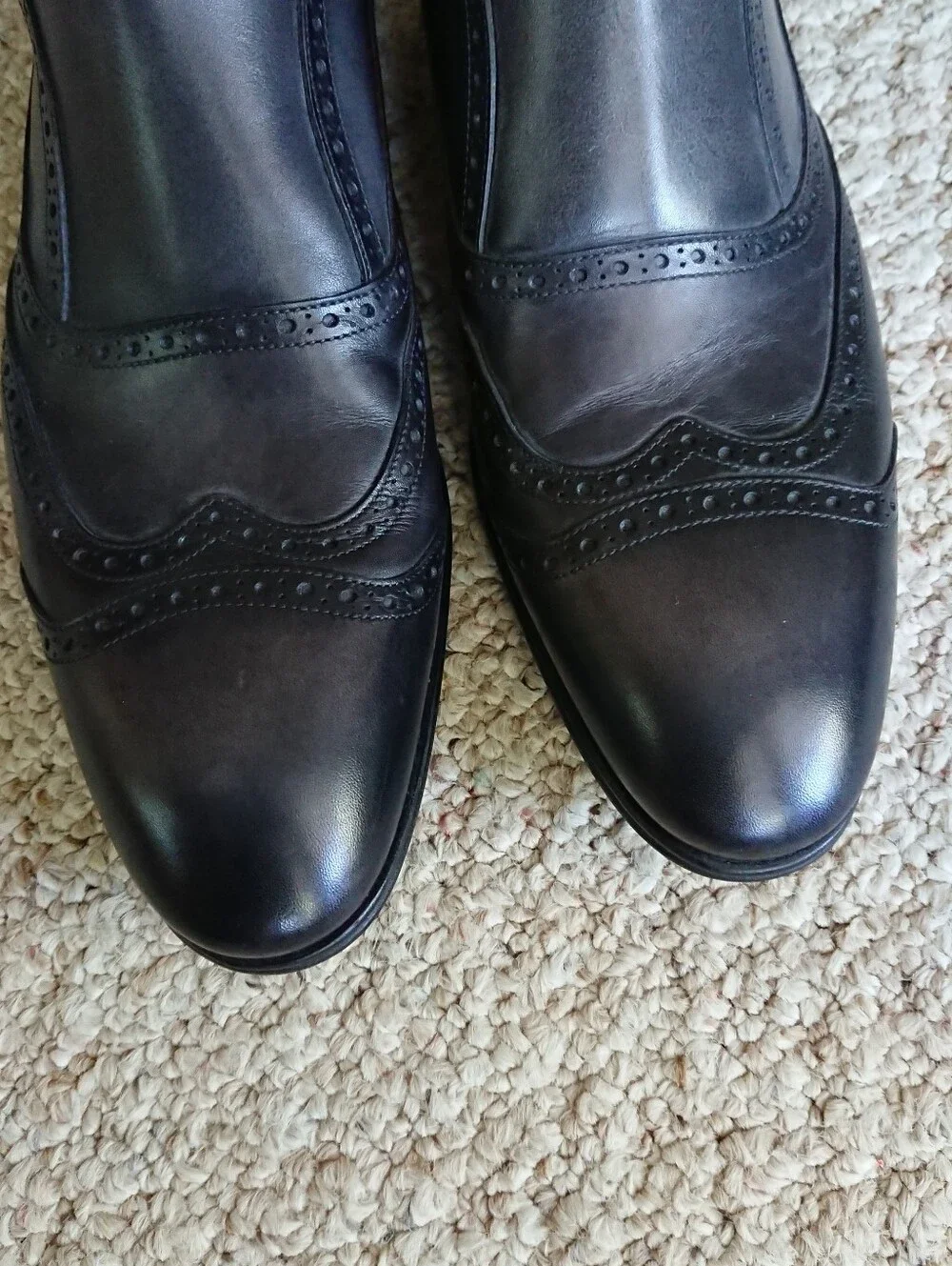 Dolce & Gabbana polished ankle boots in dark gray size 9-9.5